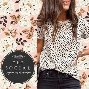 Cream Dot Tee